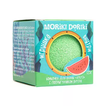 MORIKI DORIKI Ароматизирующий бурлящий шар для ванн Арбуз с игрушкой
