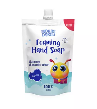 MORIKI DORIKI Пенка для рук очищающая с запахом черники, рефилл BOOL'K