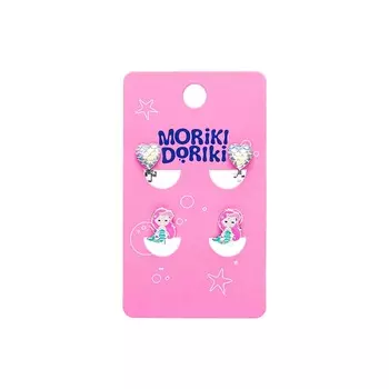 MORIKI DORIKI Серьги-клипсы детские Mermaid's Heart