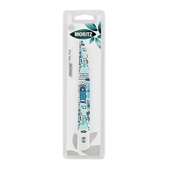 MORITZ Пилка для ногтей двусторонняя с паттерном 100/180