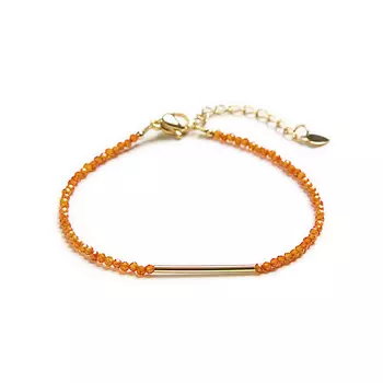 MORZA Браслет из оранжевого циркона бижутерия