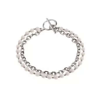 MORZA Браслет женский белый агат бижутерия