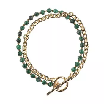 MORZA Браслет женский из малахита бижутерия