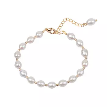 MORZA Браслет женский на руку барочный жемчуг бижутерия