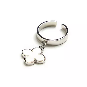 MORZA Кольцо с танцующим цветком из перламутра бижутерия 15