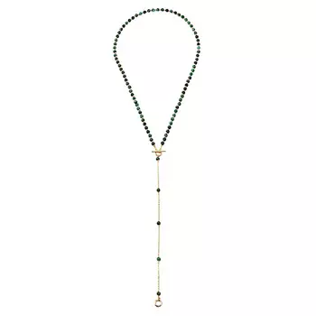 MORZA Колье сотуар женский натуральный малахит