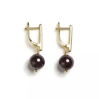 MORZA Серьги с гранатом бижутерия