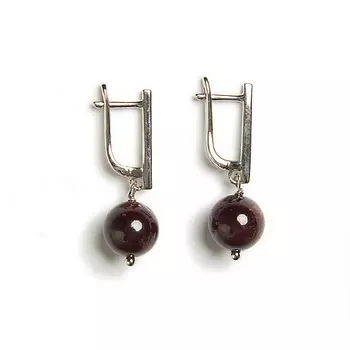 MORZA Серьги с гранатом бижутерия