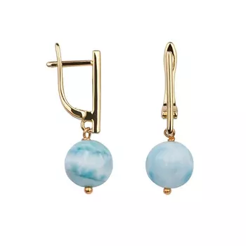 MORZA Серьги из натурального ларимара