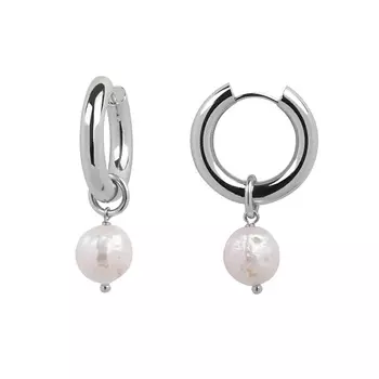 MORZA Серьги-конго со съемными подвесками из жемчуга