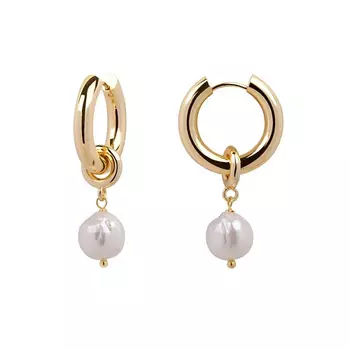 MORZA Серьги-конго со съемными подвесками из жемчуга