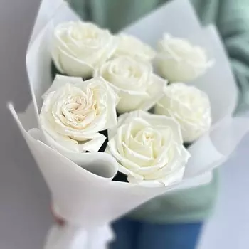 МОСРОЗАОПТ Букет "7 белых роз"