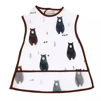 MUM&BABY Нагрудник-фартук для кормления «Медвежата» непромокаемый