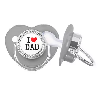 MUM&BABY Соска - пустышка ортодонтическая I LOVE DAD с колпачком