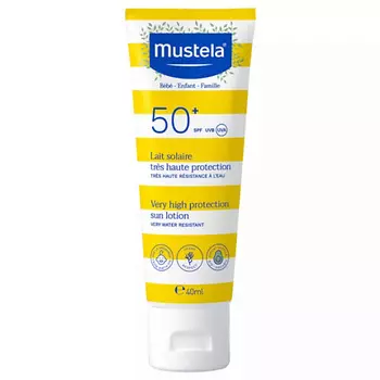 MUSTELA Водостойкий солнцезащитный лосьон для чувствительной кожи Sun Lotion SPF 50+ 40.0