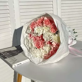 МY MOMENT Букет из 25 диантусов в белом крафте