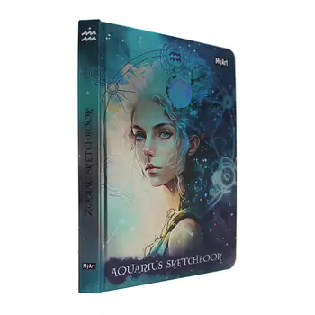 MYART Блокнот-скетчбук Знаки зодиака Водолей, твердая обложка, А5
