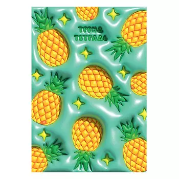 MYART Блокнот в клетку Ананасики, мягкая обложка