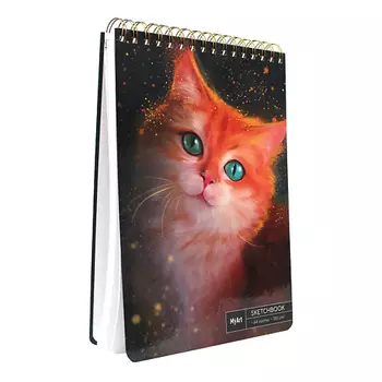 MYART Скетчбук А4 на гребне Огненный кот