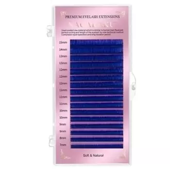 NAGARAKU Синие ресницы для наращивания C 0.10 микс