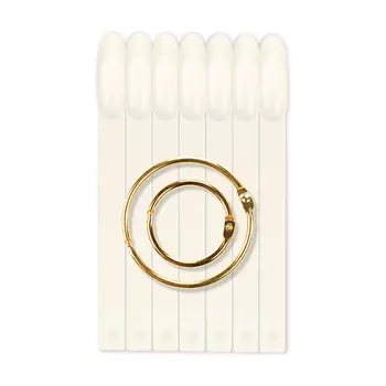 NAIL CLUB Типсы на кольце, форма натуральный, цвет черный