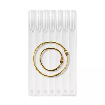 NAIL CLUB Типсы на кольце, форма квадрат, цвет прозрачный