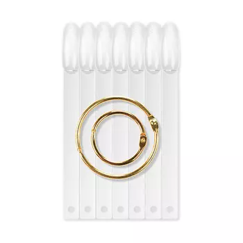 NAIL CLUB Типсы на кольце, форма миндаль, цвет прозрачный