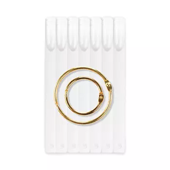 NAIL CLUB Типсы на кольце, форма квадрат, цвет белый