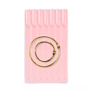 NAIL CLUB Типсы на кольце, форма квадрат, цвет розовый