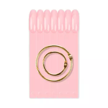 NAIL CLUB Типсы на кольце, форма миндаль, цвет розовый