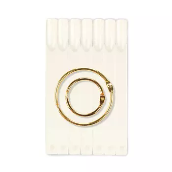 NAIL CLUB Типсы на кольце, форма квадрат, цвет натуральный