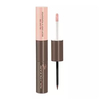 NAJ OLEARI Подводка для бровей и хайлайтер 2-в-1 ALL-DAY INK BROW LINER & HIGHLIGHTER