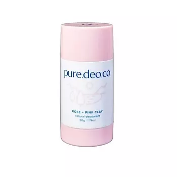 PURE DEO CO Дезодорант-стик без солей алюминия с розой и розовой глиной