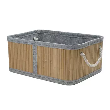 NATURAL HOUSE Корзина стеллажная с ручками "Бамбук" Shan-17L