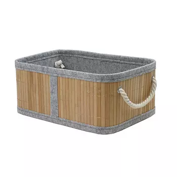 NATURAL HOUSE Корзина стеллажная с ручками "Бамбук" Shan-17M