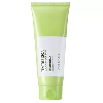 NATURE REPUBLIC Крем для лица успокаивающий с чайным деревом и центеллой азиатской Green Derma Tea Tree Cica Soothing Cream