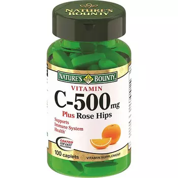 NATURE'S BOUNTY Витамин С 500 мг и шиповник