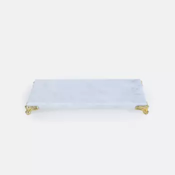 НАТУРКАМЕНЬ Мраморная декоративная подставка белая