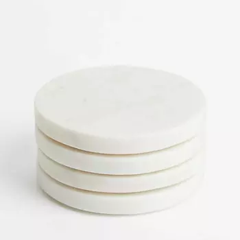 НАТУРКАМЕНЬ Подставки под кружку, стакан из натурального мрамора, 4 шт.