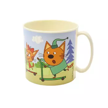 ND PLAY Кружка пластиковая "Три Кота" На самокатах