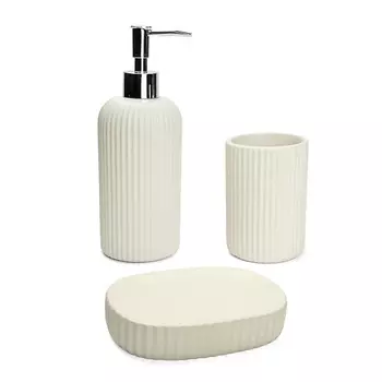 ND PLAY Набор для ванной White Pion (диспенсер,стакан,мыльница)