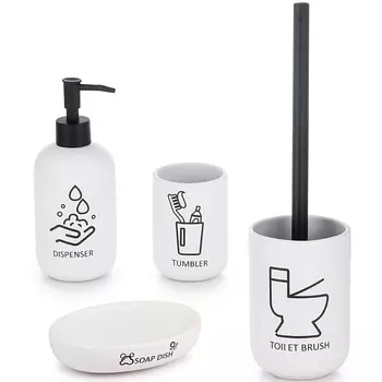 ND PLAY Набор для ванны "Paris" (диспенсер,стакан,мыльница, ершик)