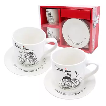 ND PLAY Набор чайных пар в подарочной упаковке Love is, 4 предмета, фарфор