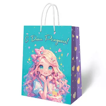 ND PLAY Пакет подарочный большой Девочка-конфетка, 238*330*100 мм