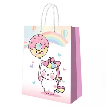 ND PLAY Пакет подарочный Единорожки-1 (чиби), 250*350*100 мм