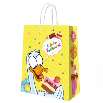 ND PLAY Пакет подарочный Гусь-сластена, 335*406*155 мм