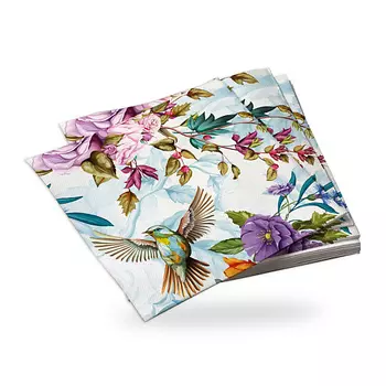 ND PLAY Салфетки бумажные трехслойные Птицы и цветы 33*33 см