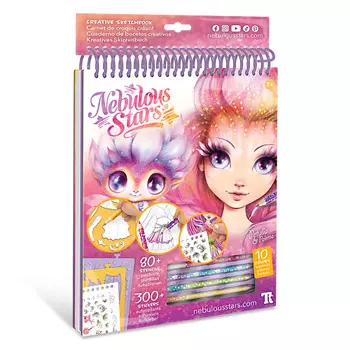 NEBULOUS STARS Набор для раскрашивания Персиковый скетчбук Petulia