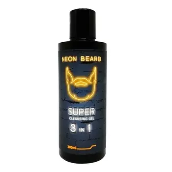 NEON BEARD Супер-очищающий гель для лица и бороды GOLD NEON - Солнечный Апельсин 200.0