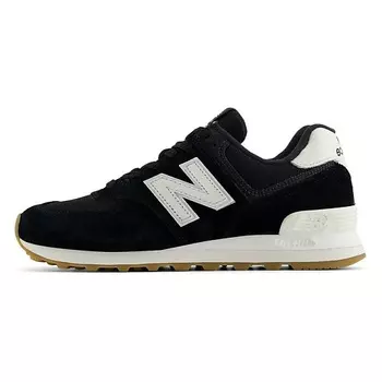 NEW BALANCE Кроссовки 574 Black White Gum Brown